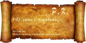 Pöpperl Kandida névjegykártya